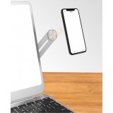 Laptop/Display Extension Magnetischer Smartphone Halter-arm Aluminium - Silber