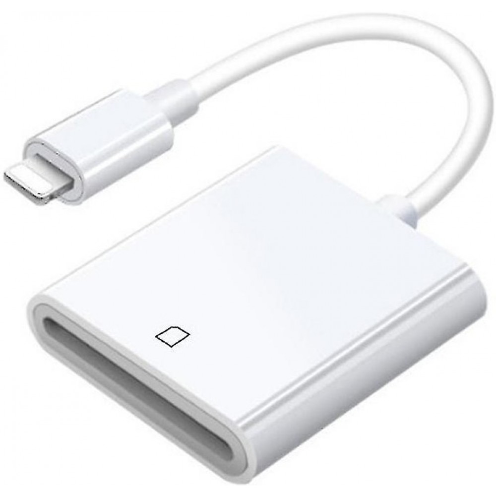 SD-Speicherkartenleser auf Lightning / iPhone-Adapter - Weiss