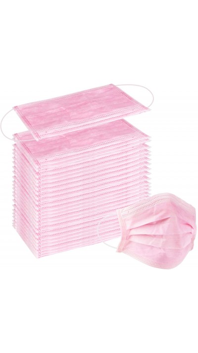Gesichtsmasken Box - Set von 50 chirurgischen Mundschutz Masken - Rosa