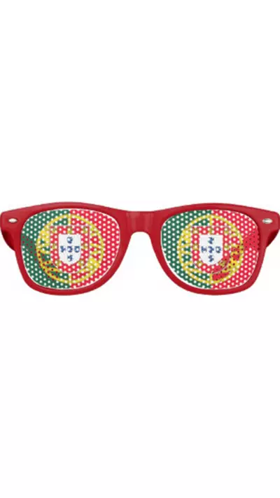 National Mannschaft Sunglasses - Sonnenbrille in Wayfarer Style ohne UV Schutz - Portugal