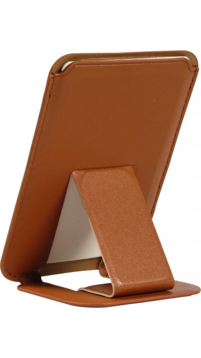 MagSafe magnetisches Wallet Kartenhalter mit Ständerfunktion Kunstleder - Braun