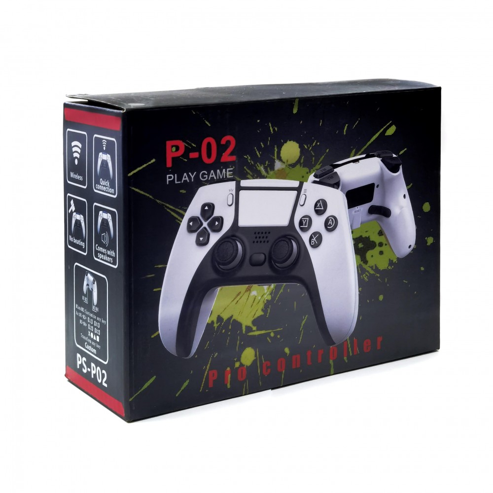 P-02 Bluetooth-Controller für PS4, PC und Android - Schwarz