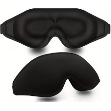 3D-geformte, verstellbare Schlafmaske für die Augen Unisex ideal zum Schlafen - Schwarz