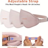 3D-geformte, verstellbare Schlafmaske für die Augen Unisex ideal zum Schlafen - Schwarz