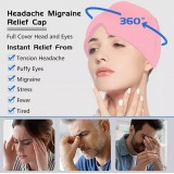 Masque / bonnet universel anti-migraine thérapie froid et chaud pour adulte - Rose
