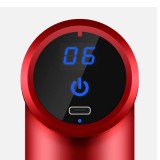 Elektronische Massagepistole zur Muskelentspannung und zum Stressabbau, inkl. austauschbarem Zubehör - Rot
