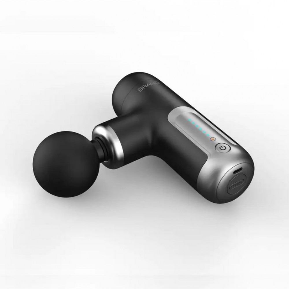 Mini Massage Gun BLD-307 - 6 niveaux de vibration & 4 embouts inclus - Noir