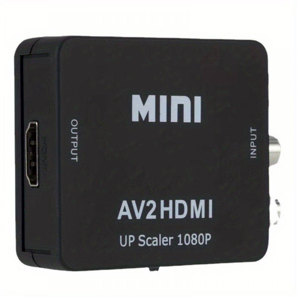 Mini Adapter Cinch RCA AV zu HDMI 1080P Konverter für TV / PC / Spielekonsole - Schwarz