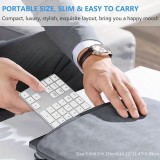 Kabelloses Bluetooth Mini-Ziffernblock tragbar wiederaufladbar kompakt MacBook-Design - Schwarz