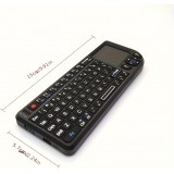 Mini clavier sans fil 2.4G avec touchpad rétroéclairé et souris compacte pour PC et TV Smart - Noir