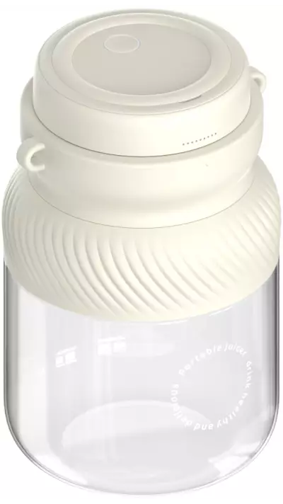 Tragbarer Akku-Mixer grosse Kapazität 1L Smoothie Maker tragbar mit Schlaufe - Weiss