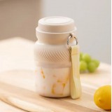 Tragbarer Akku-Mixer grosse Kapazität 1L Smoothie Maker tragbar mit Schlaufe - Weiss