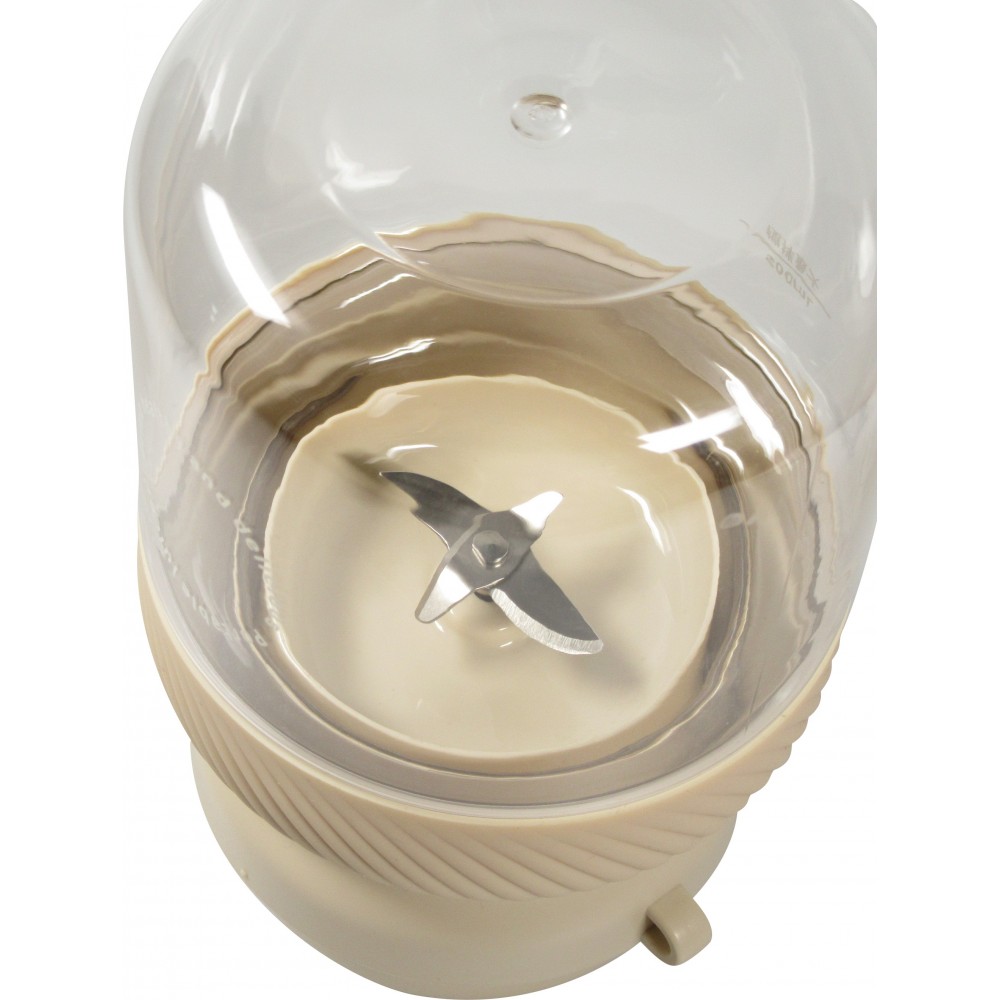 Tragbarer Akku-Mixer grosse Kapazität 1L Smoothie Maker tragbar mit Schlaufe - Weiss