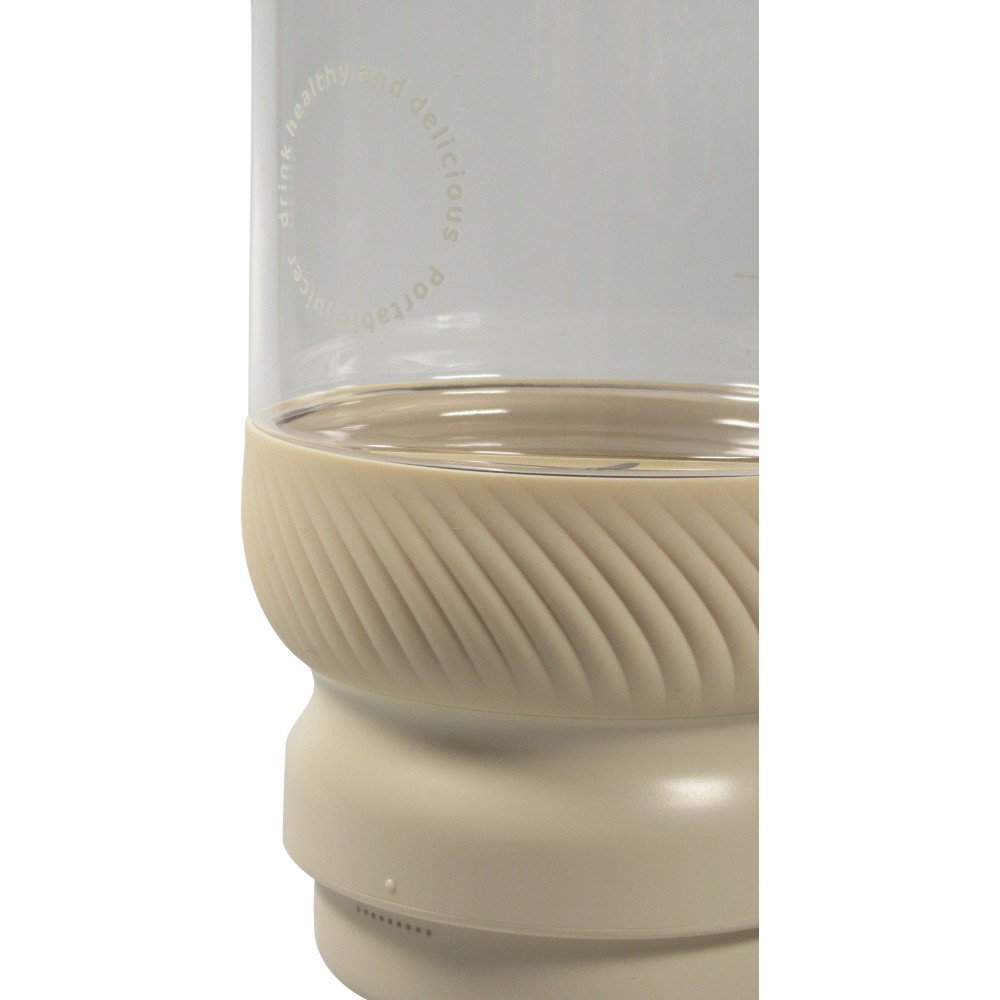 Tragbarer Akku-Mixer grosse Kapazität 1L Smoothie Maker tragbar mit Schlaufe - Weiss