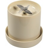 Tragbarer Akku-Mixer grosse Kapazität 1L Smoothie Maker tragbar mit Schlaufe - Weiss