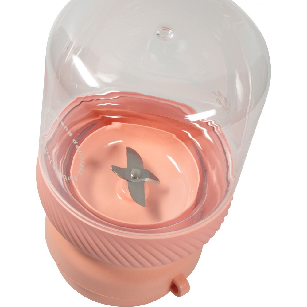 Mixeur portable à batterie Smoothie Maker grande capacité 1L portable avec dragonne - Rose