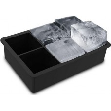 Moule à glaçons carré 5 x 5cm - Bac à glaçons silicone - Noir