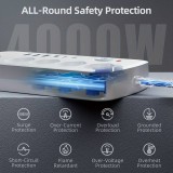Multiprise 11 en 1 avec protection contre les surcharges (5 prises, 4x USB-A, 2x USB-C, switch on & off) - Blanc
