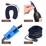 Oreiller cervical gonflable ajustable pour soulagement des douleurs au cou