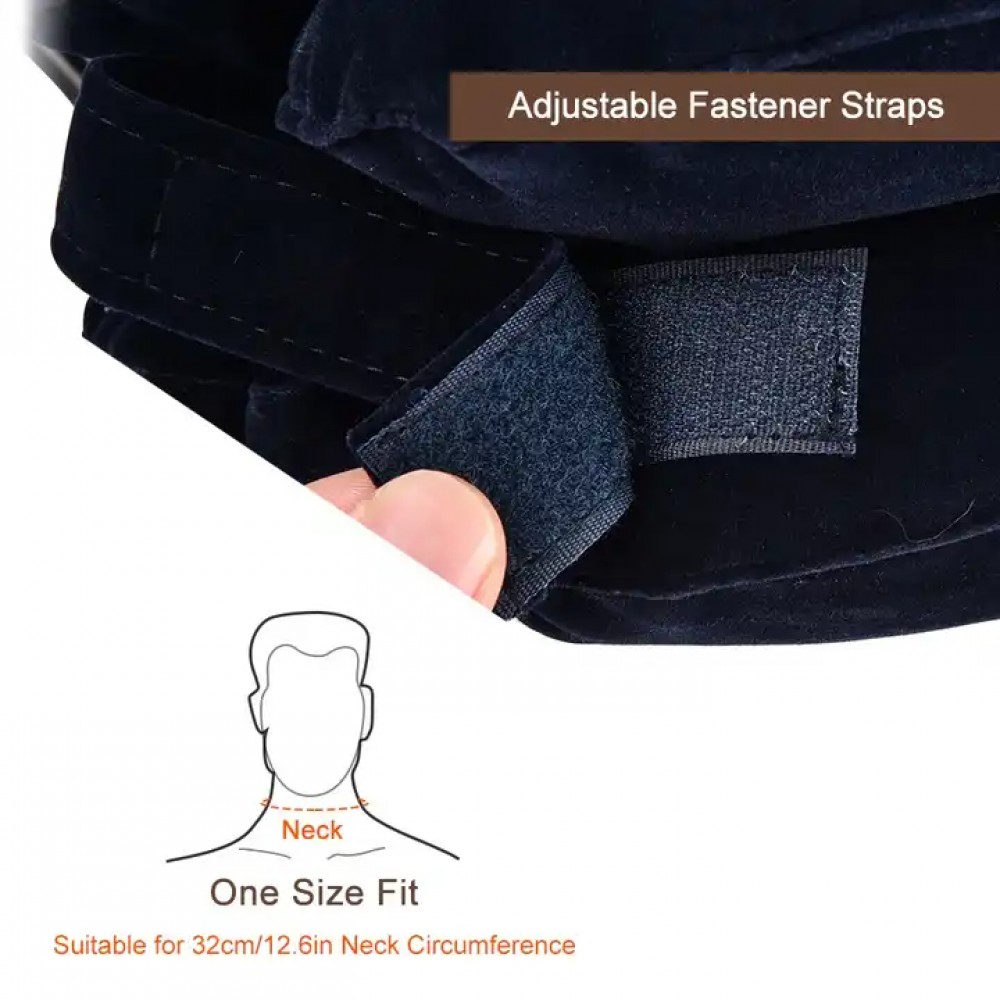 Oreiller cervical gonflable ajustable pour soulagement des douleurs au cou