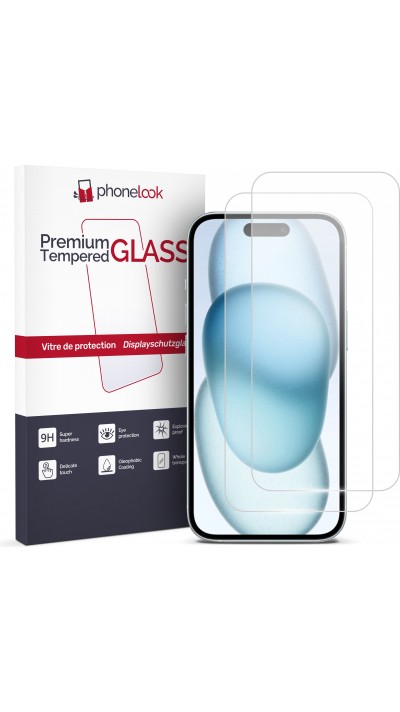 2er Set Panzer Glas Displayschutzfolie - iPhone 16 Plus