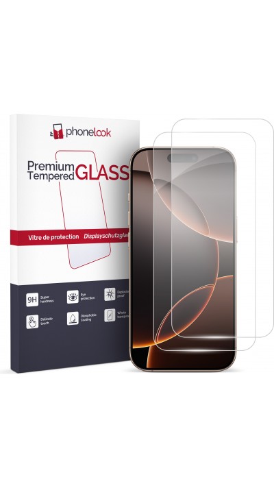 2er Set Panzer Glas Displayschutzfolie - iPhone 12 / 12 Pro