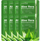 8er Pack Aloe Vera Tuchmasken feuchtigkeitsspendend und straffend mit Hyalurons&auml;ure alkoholfrei