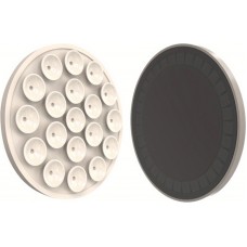 Patch magnétique MagSafe rotatif 360° en silicone avec ventouse pour support téléphone - Blanc