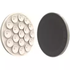 MagSafe 360° Rotierender Silikon-Magnet-Patch mit Saugnapf für Handyhalterung - Weiß