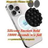 MagSafe 360° Rotierender Silikon-Magnet-Patch mit Saugnapf für Handyhalterung - Weiß