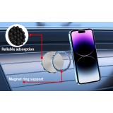 Patch magnétique MagSafe rotatif 360° en silicone avec ventouse pour support téléphone - Blanc