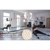 MagSafe 360° Rotierender Silikon-Magnet-Patch mit Saugnapf für Handyhalterung - Weiß