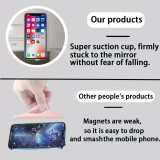 Patch magnétique MagSafe rotatif 360° en silicone avec ventouse pour support téléphone - Blanc
