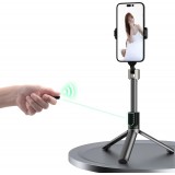 Selfie-Stick Teleskopstange mit Stativ Dudao F18B f&uuml;r Smartphone und Kamera - Schwarz