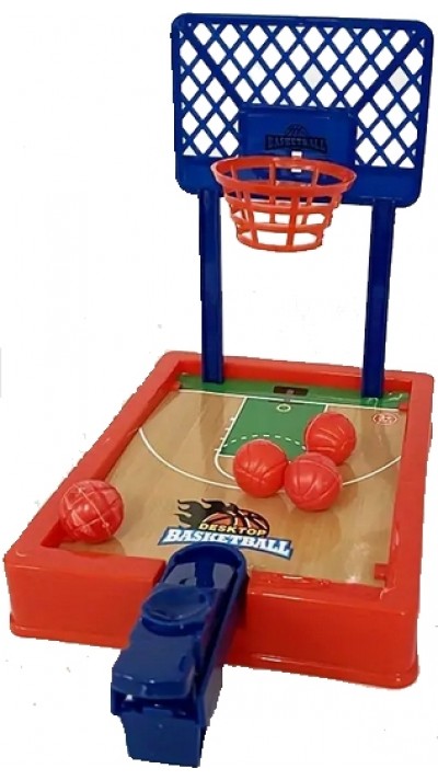 Kleines Tisch-Finger-Basketball Spiel für Zuhause oder im Büro für 1 oder mehrere Spieler - Blau rot
