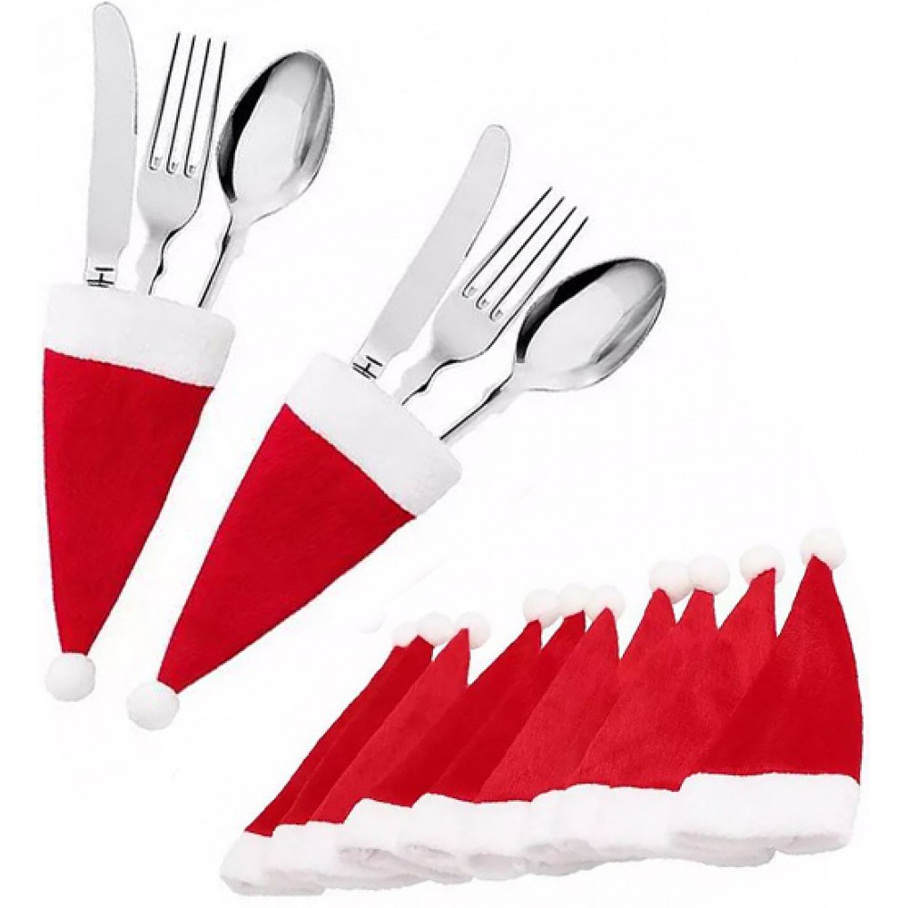Petits bonnets de Père Noël décoratifs pour une ambiance festive (paquet de 10)
