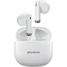 PhoneLook Pods 2 - Kabellose TWS Bluetooth 5.3 In-Ear Kopfhörer ENC Headset + Lade Case - Weiss