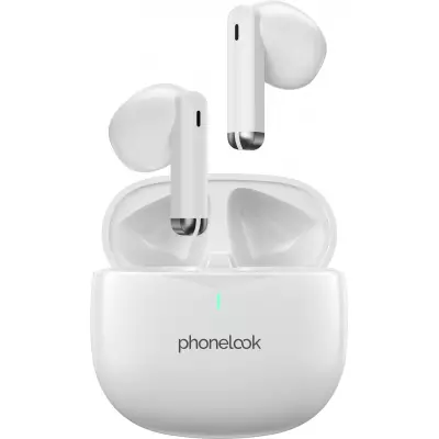PhoneLook Pods 2 - Kabellose TWS Bluetooth 5.3 In-Ear Kopfhörer ENC Headset + Lade Case - Weiss