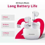 PhoneLook Pods 2 - Kabellose TWS Bluetooth 5.3 In-Ear Kopfhörer ENC Headset + Lade Case - Weiss