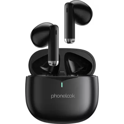 PhoneLook Pods 2 - Kabellose TWS Bluetooth 5.3 In-Ear Kopfhörer ENC Headset + Lade Case - Schwarz