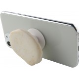 Pop Socket Stein - Austauschbare Finger & Einhand Halterung für Smartphone / Tablets - Beige