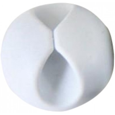 Multizweck Silikon Kabel Halter / Klemme / Clips / Drops - Weiss