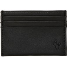 Urlaubskartenhalter im europäischen Format mit 6 Karten aus echtem Kaktusleder - Schwarz