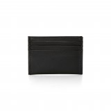 Urlaubskartenhalter im europäischen Format mit 6 Karten aus echtem Kaktusleder - Schwarz