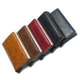 AirTag 2 in 1 Kartenhalter und Halter mit RFID-Blocker Kunstleder - Schwarz