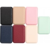 MagSafe Magnetkartenhalter aus veganem Leder mit starken Magneten - Beige