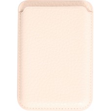 MagSafe Magnetkartenhalter aus veganem Leder mit starken Magneten - Weiss