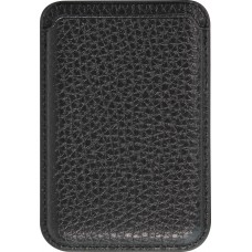 MagSafe Magnetkartenhalter aus veganem Leder mit starken Magneten  - Schwarz