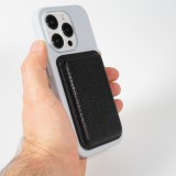 MagSafe Magnetkartenhalter aus veganem Leder mit starken Magneten  - Schwarz