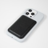MagSafe Magnetkartenhalter aus veganem Leder mit starken Magneten  - Schwarz